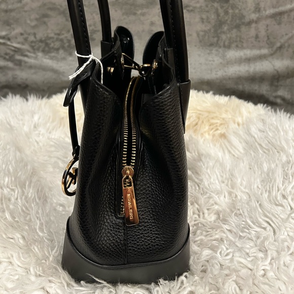 Michael Kors Black Pebbled Leather Satchel - Picture 3 of 8